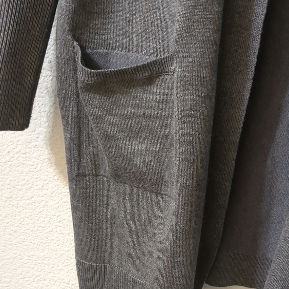 Madison Charcoal Open Front Cardigan - Picture 4 of 7